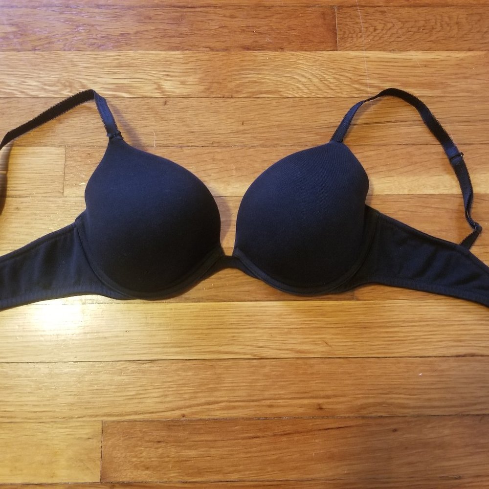 Victoria's Secret Black Cotton Push-up Bra